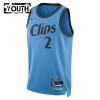NBA Børn Trøje Los Angeles Clippers Kawhi Leonard 2024-25 Nike City Edition Blå Swingman